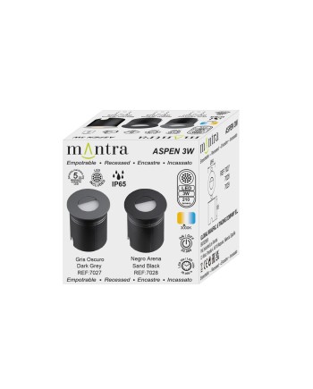 ASPEN * SEÑALIZADOR REDONDO 3W 3000K GRIS OSCURO
